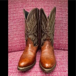 LAREDO Copper Kettle Leather Stitched Cowboy Boots